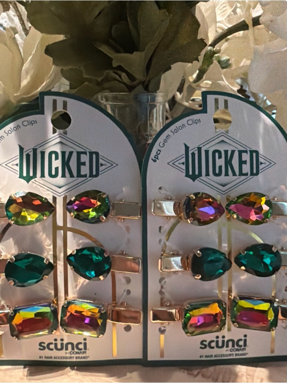 Scunci Wicked Hair Clips Gem Salon Clips lot of 2